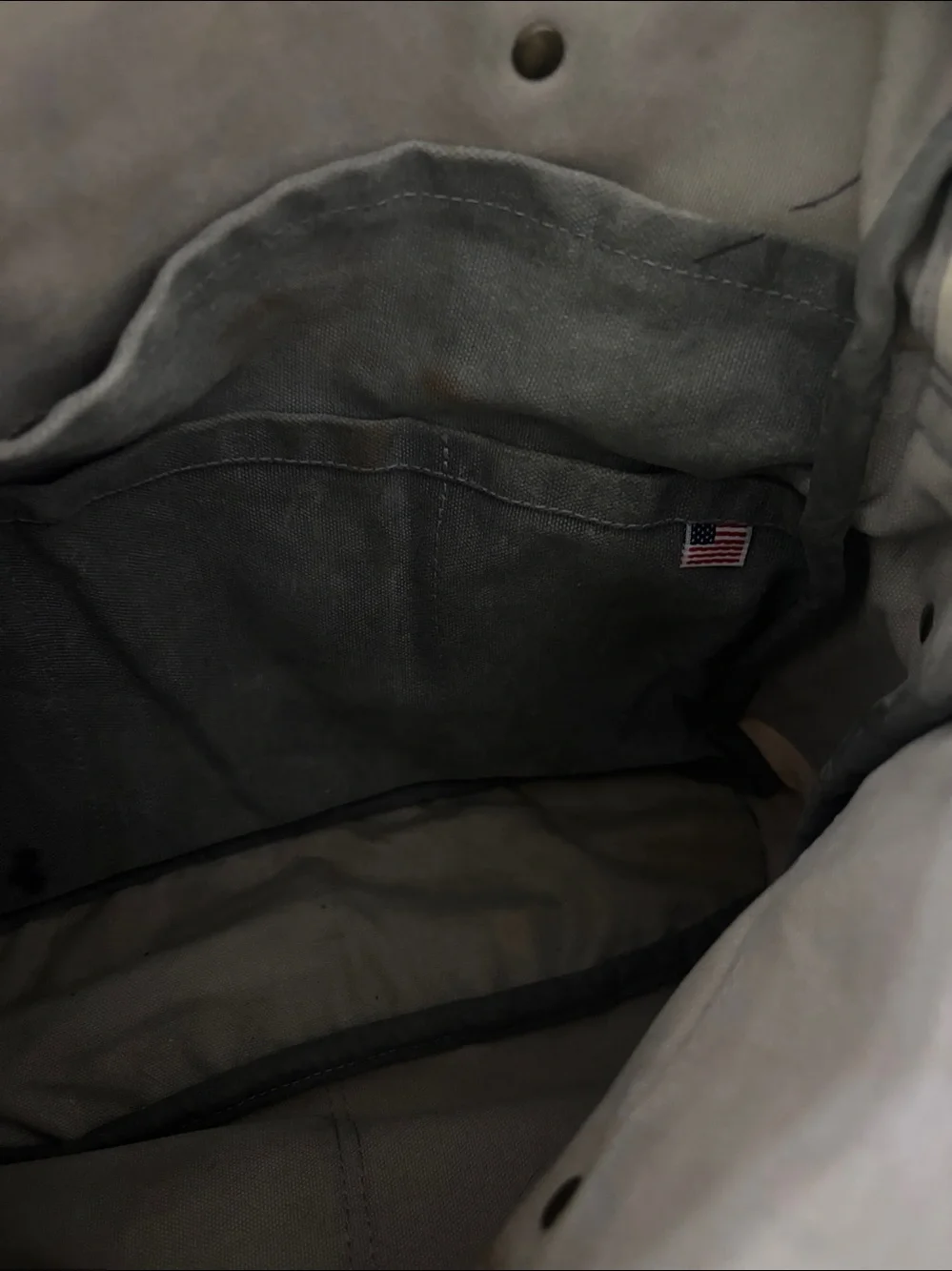 J. Stark Prospect Briefcase Canvas Messenger Waxed Rare Bag Leather Trim